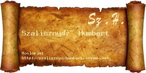 Szalisznyó Humbert névjegykártya